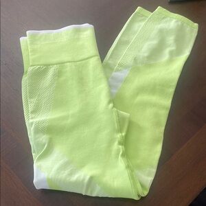 NWT Pink Victory Secret’s High Lighter Green Leggings